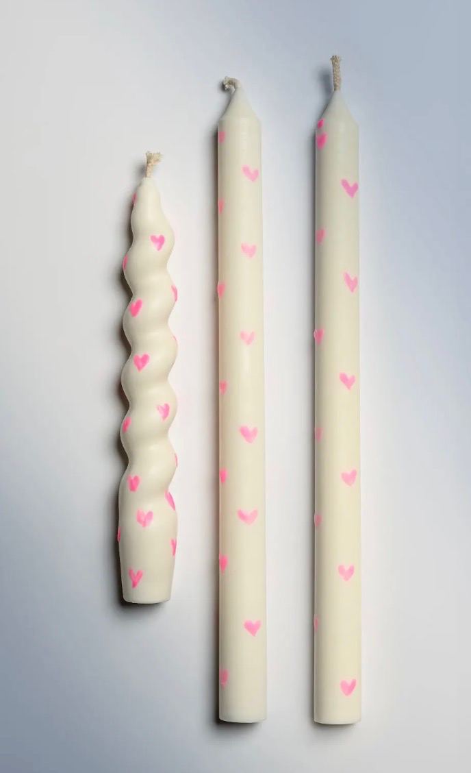 Love-is-Love Taper Candles, Full Set of 3