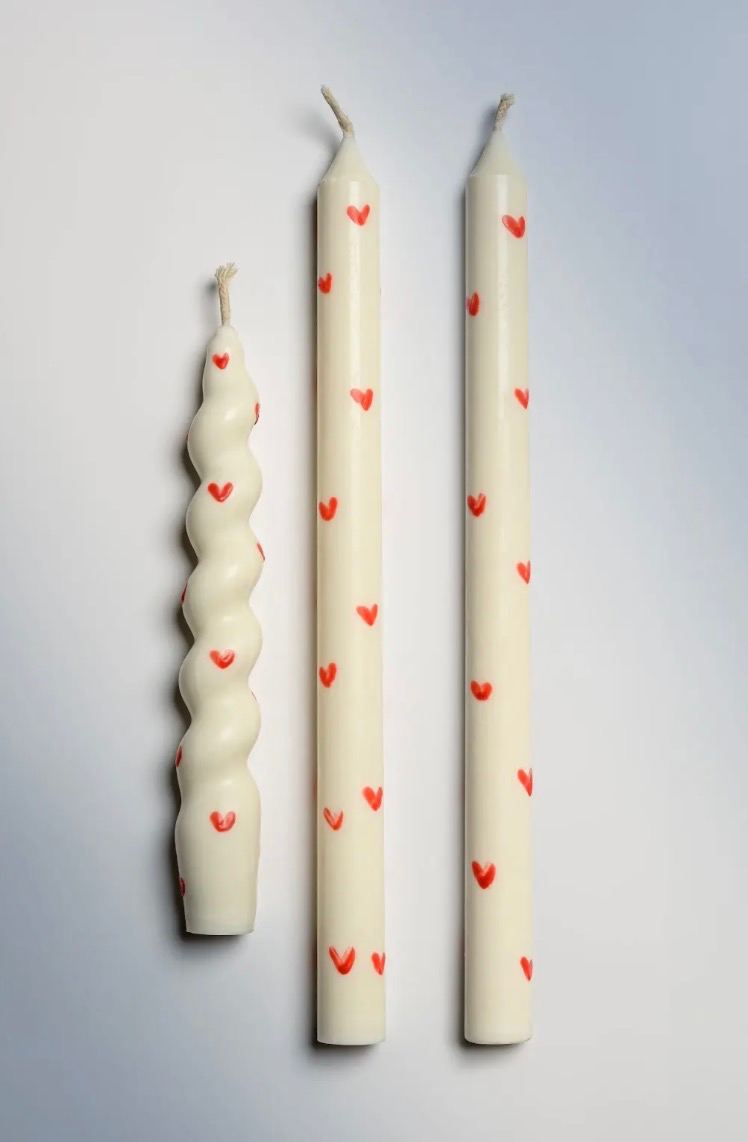 Love-is-Love Taper Candles, Full Set of 3