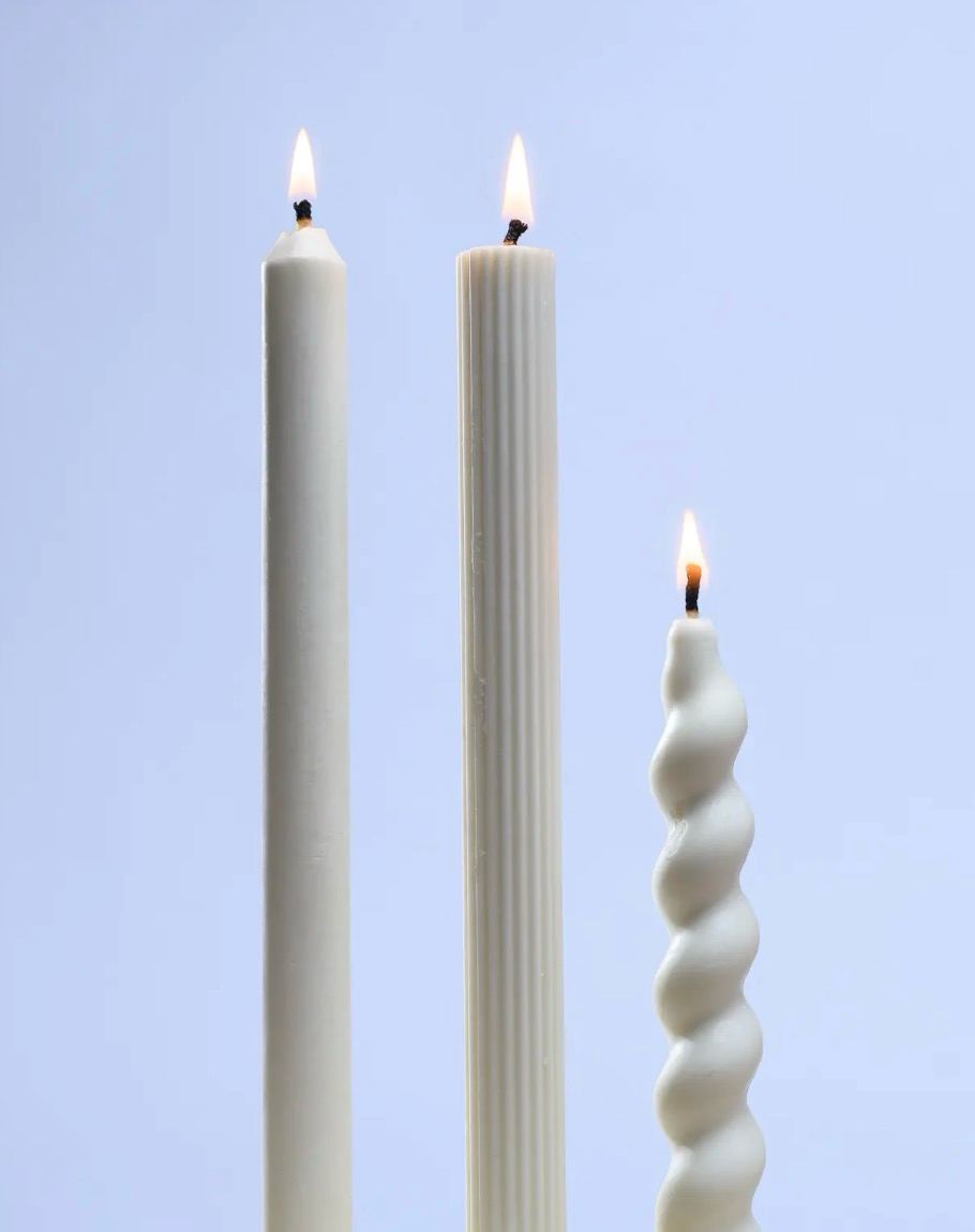 Taper Candles, Full Set of 3