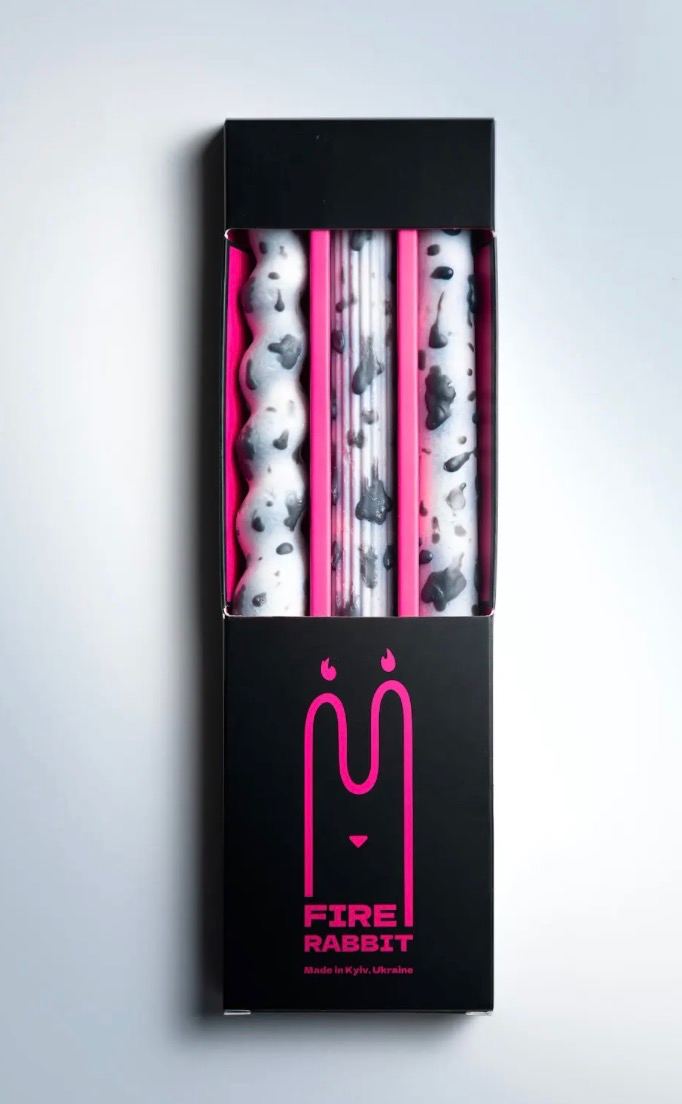 Dalmatian Taper Candles, Full Set of 3